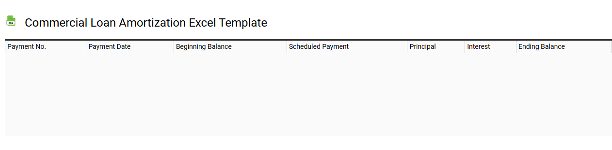 Commercial loan amortization Excel template