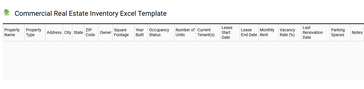 Commercial real estate inventory Excel template