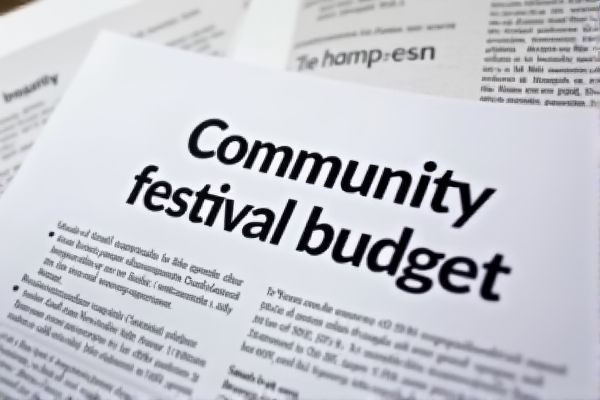 Excel Template for Managing Your Community Festival Budget