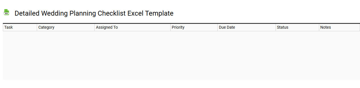 Detailed wedding planning checklist Excel template