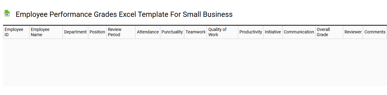 Employee performance grades Excel template for small business