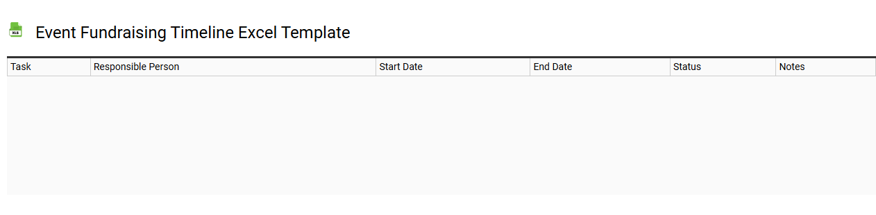 Event fundraising timeline Excel template