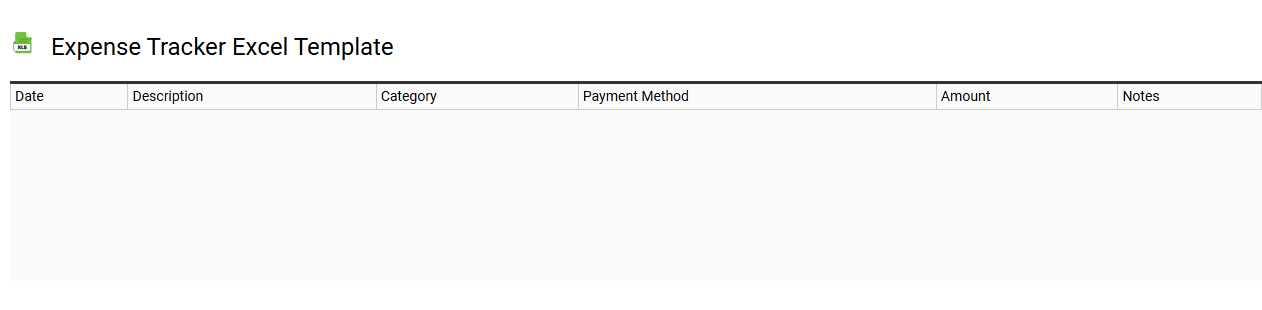 Expense tracker Excel template