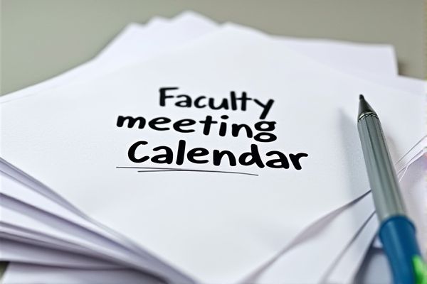 Excel Template for Faculty Meeting Calendar: Organize Academic Schedules Efficiently