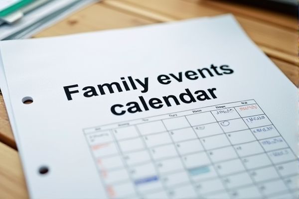 Family Events Calendar Excel Template for Organized Event Planning