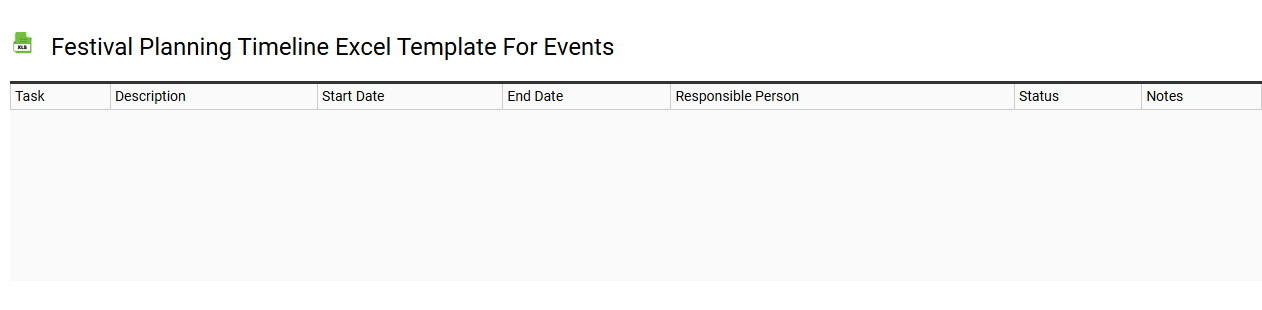 Festival planning timeline Excel template for events