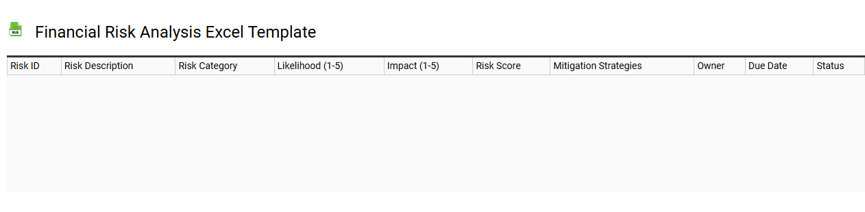 Financial risk analysis Excel template