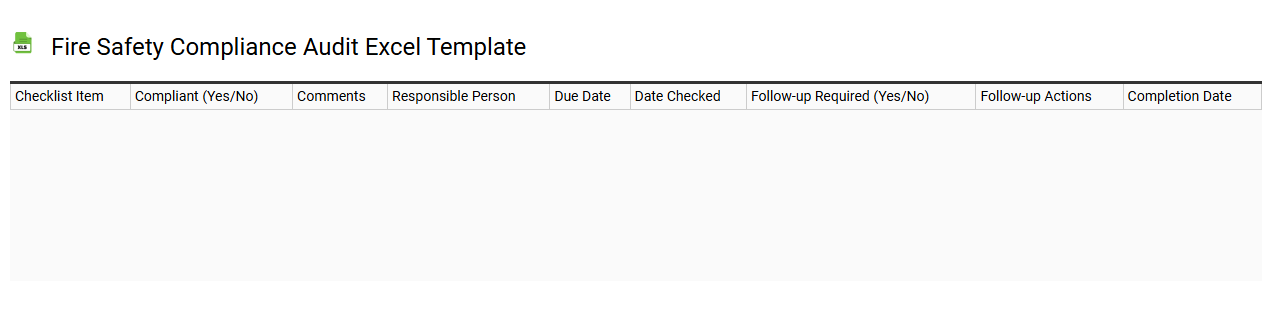 Fire safety compliance audit Excel template