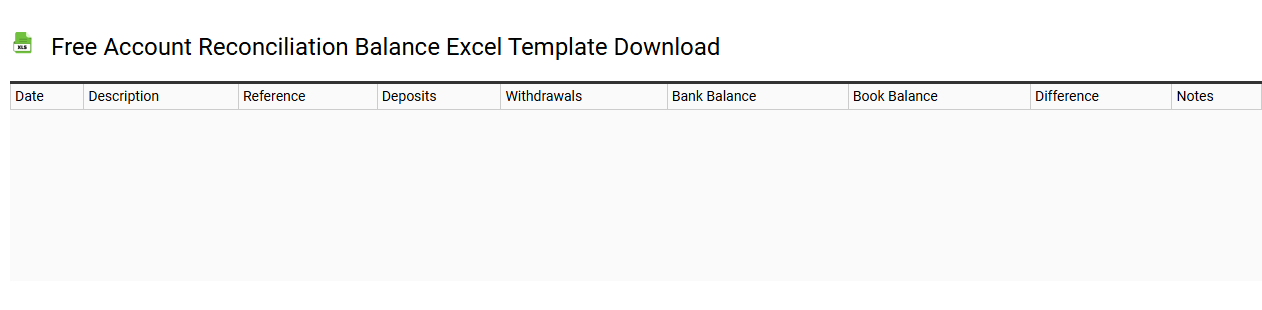 Free account reconciliation balance Excel template download