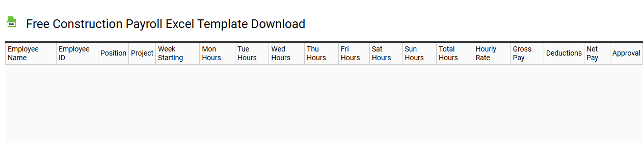 Free construction payroll Excel template download