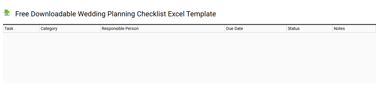 Free downloadable wedding planning checklist Excel template