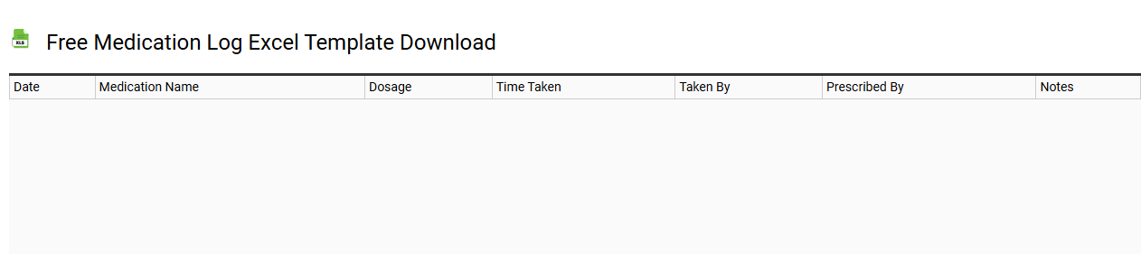 Free medication log Excel template download