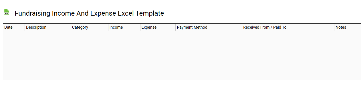 Fundraising income and expense Excel template