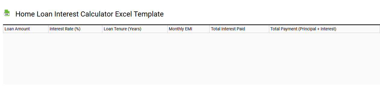 Home loan interest calculator Excel template