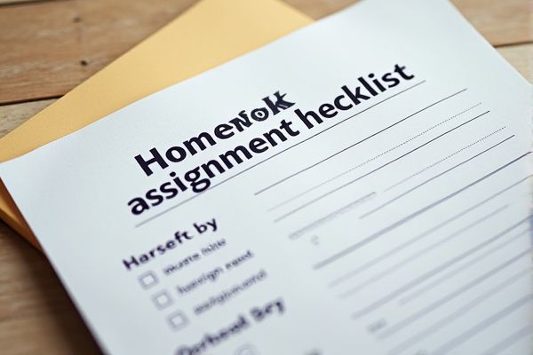 Homework Assignment Checklist Excel Template for Students