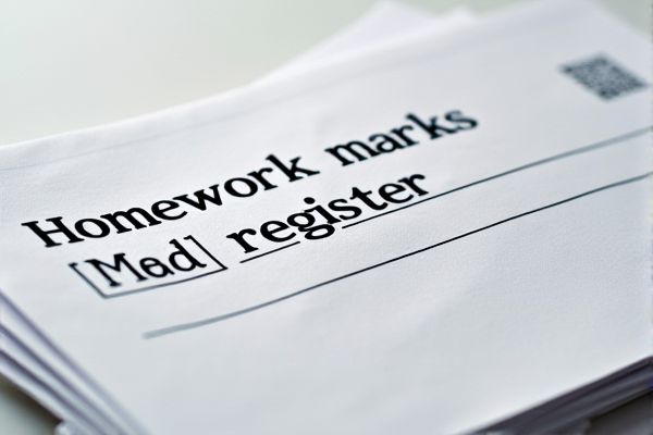 Excel Template for Tracking Homework Marks: Easy Homework Marks Register Spreadsheet