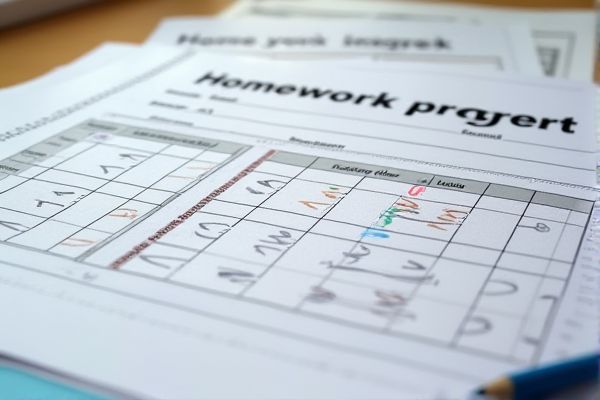 Excel Template for Tracking Homework Progress: Downloadable Homework Progress Chart
