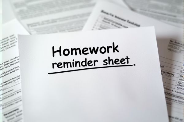 Excel Template for Homework Reminder Sheet: Stay Organized With Easy-To-Use Tracker