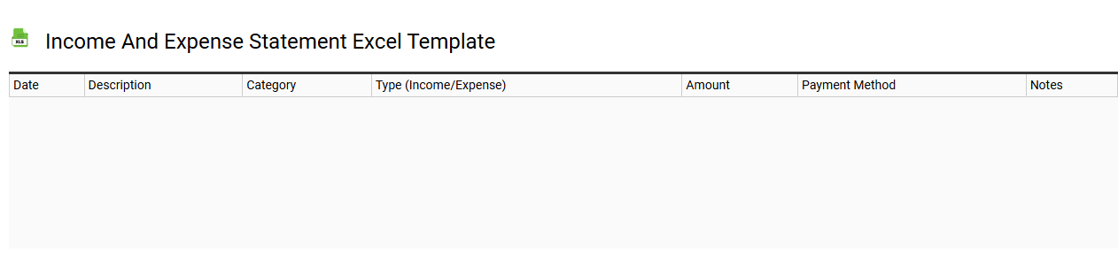 Income and expense statement Excel template