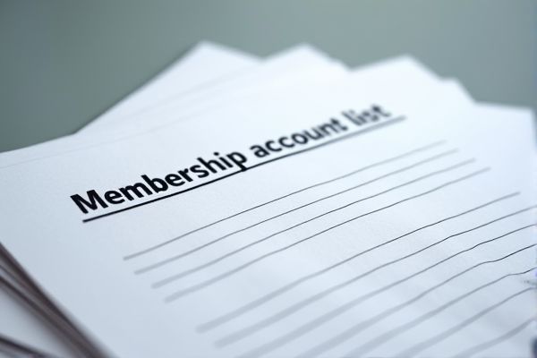 Membership Account List Excel Template for Easy Member Management