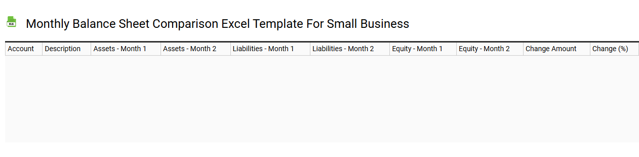Monthly balance sheet comparison Excel template for small business