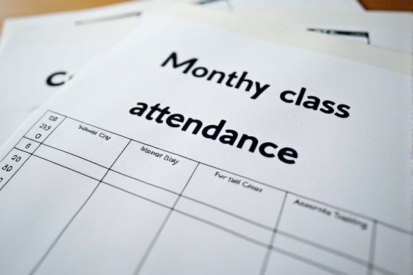 Monthly Class Attendance Excel Template for Easy Student Tracking