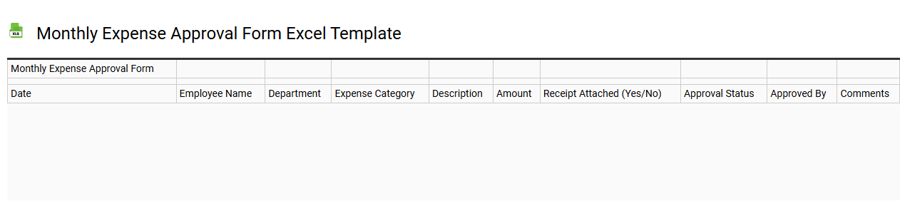Monthly expense approval form Excel template