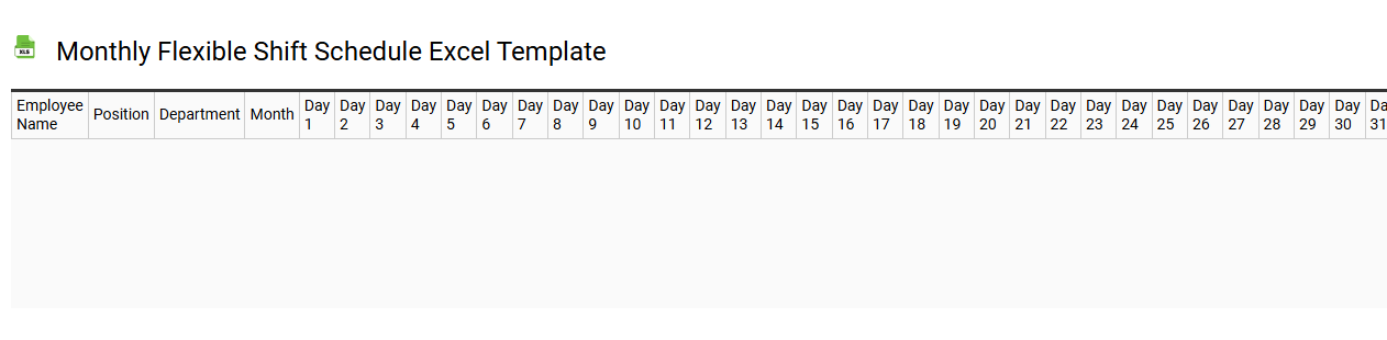 Monthly flexible shift schedule Excel template