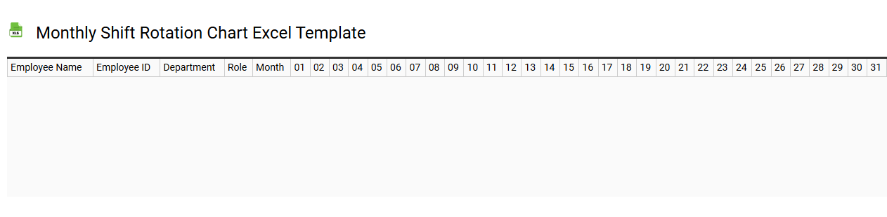 Monthly shift rotation chart Excel template