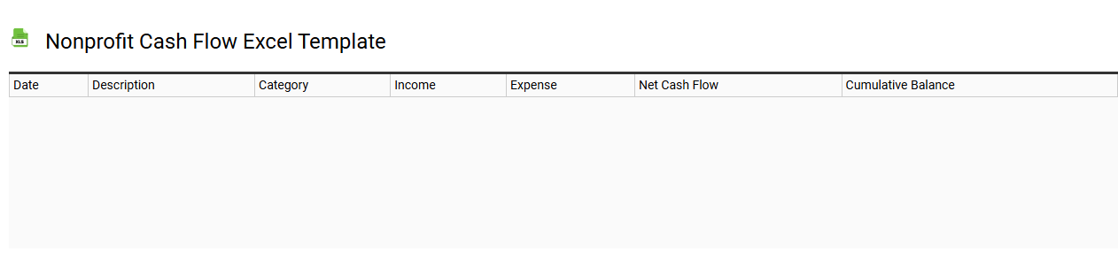 Nonprofit cash flow Excel template