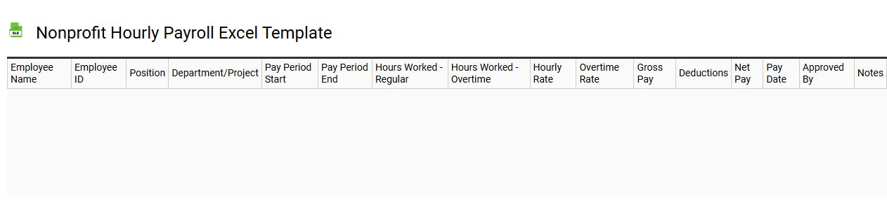 Nonprofit hourly payroll Excel template