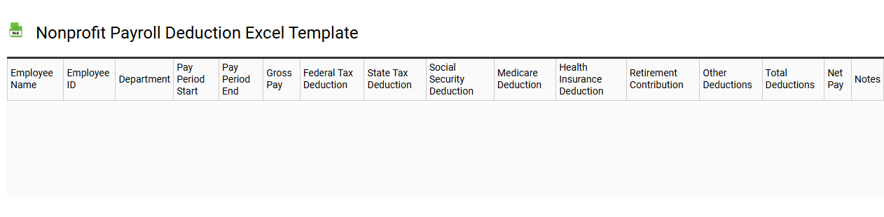 Nonprofit payroll deduction Excel template