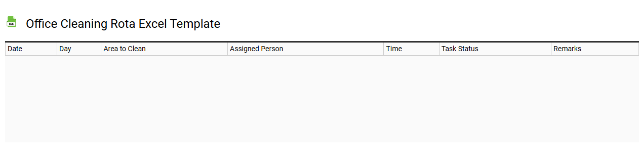 Office cleaning rota Excel template