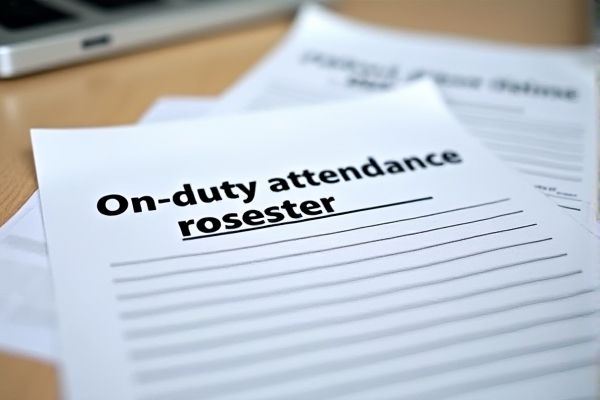 On-Duty Attendance Roster Excel Template for Efficient Staff Management