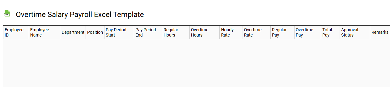 Overtime salary payroll Excel template