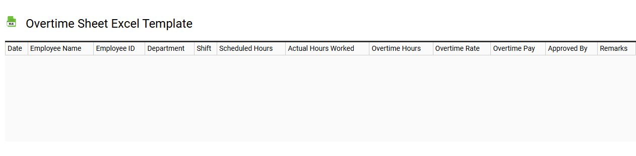 Overtime sheet Excel template