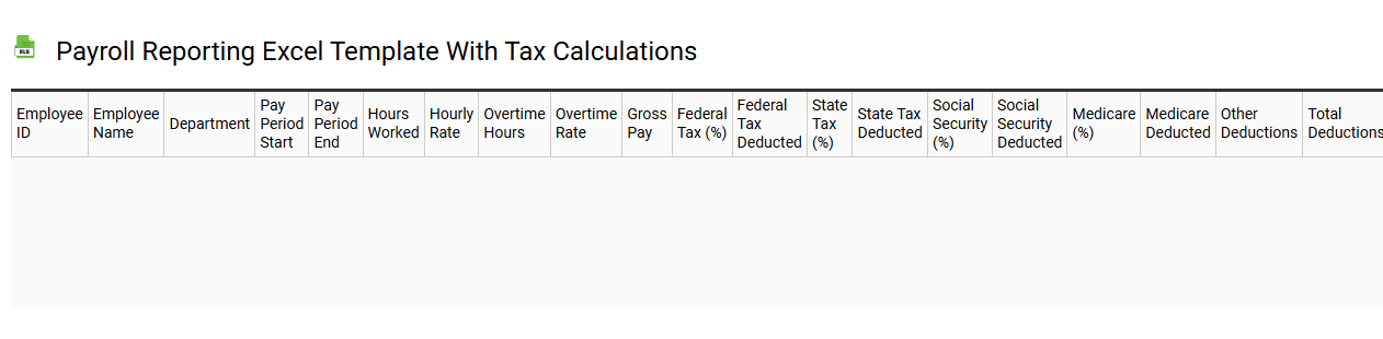 payroll reporting Excel template with tax calculations