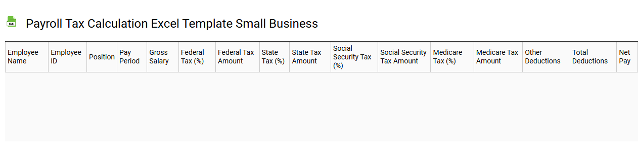 Payroll tax calculation Excel template small business