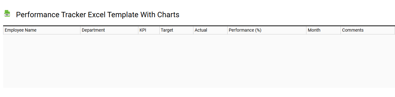 Performance tracker Excel template with charts