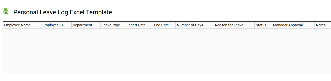 Personal leave log Excel template