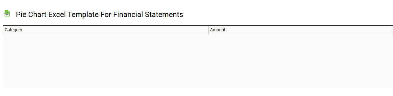 Pie chart Excel template for financial statements