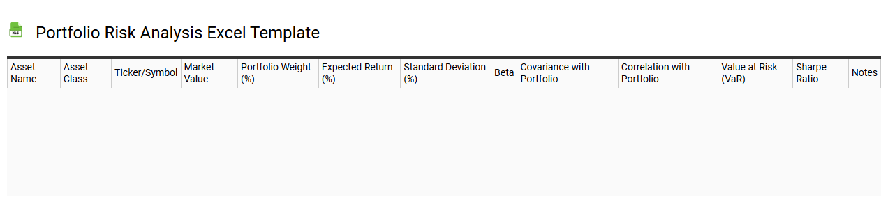 Portfolio risk analysis Excel template