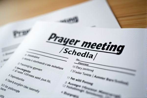 Prayer Meeting Schedule Excel Template for Easy Event Planning