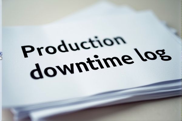 Production Downtime Log Excel Template: Track and Analyze Equipment Downtime Efficiently