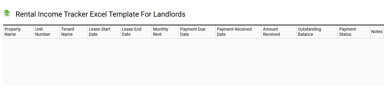 Rental income tracker Excel template for landlords