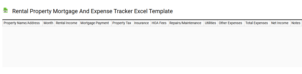 Rental property mortgage and expense tracker Excel template