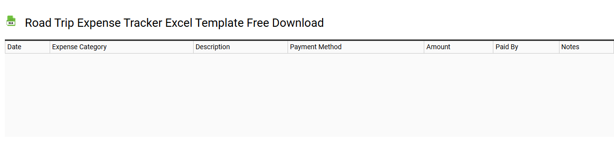 Road trip expense tracker Excel template free download