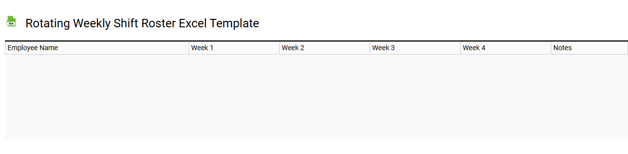 Rotating weekly shift roster Excel template