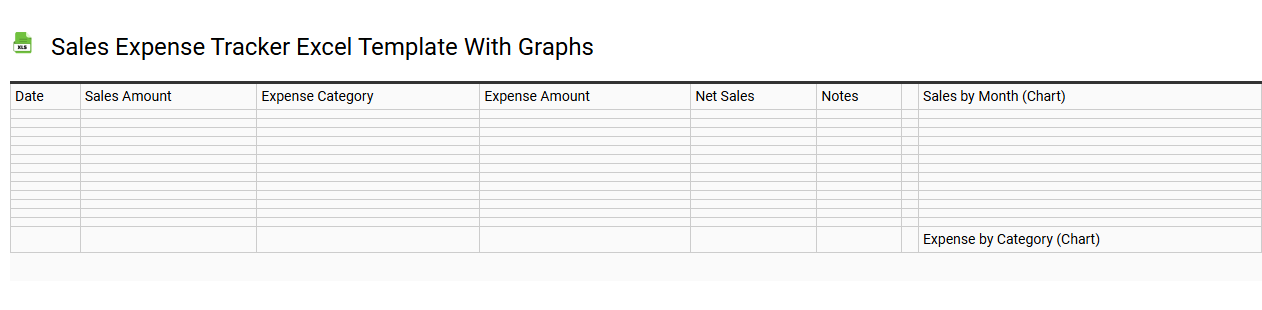 Sales expense tracker Excel template with graphs
