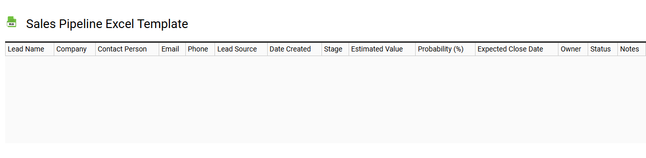 Sales pipeline Excel template